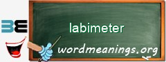 WordMeaning blackboard for labimeter